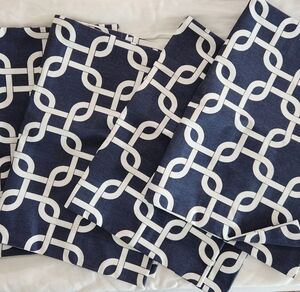 Navy blue lumbar pillow cover
